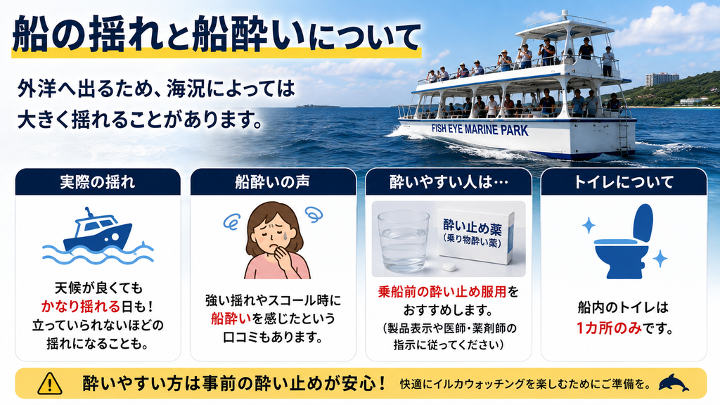船の揺れと船酔いについて