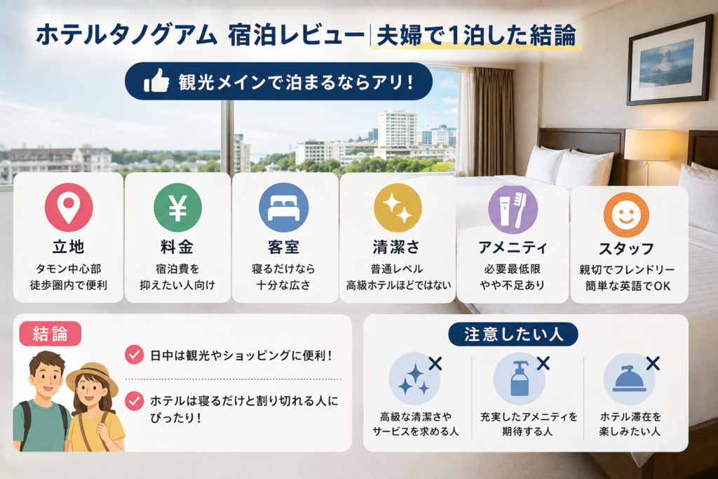 ホテルタノグアム宿泊レビュー