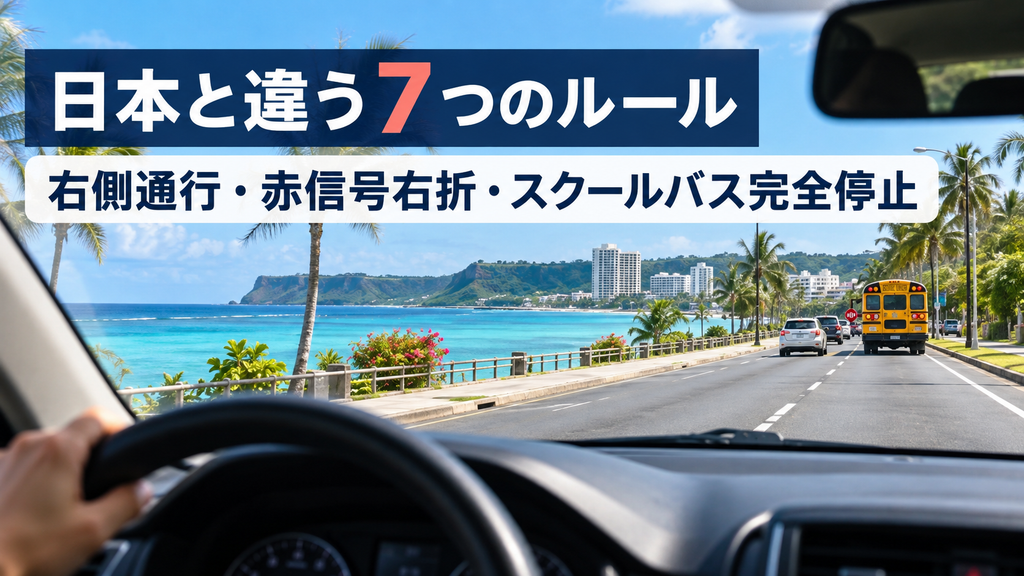 グアムの交通ルール「7つの決定的な違い」
