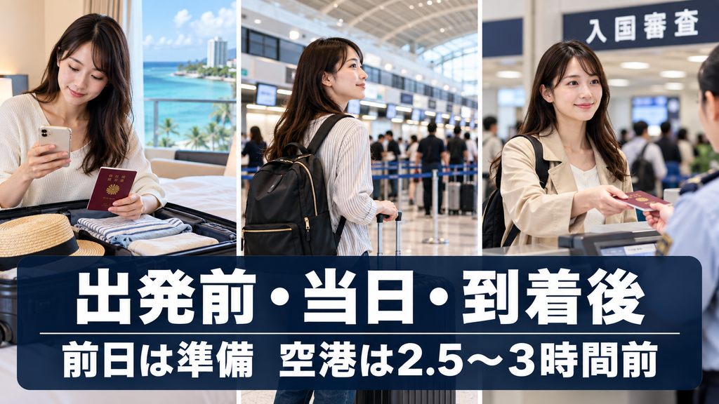 出発前日・当日空港・日本到着時にやるべきこと