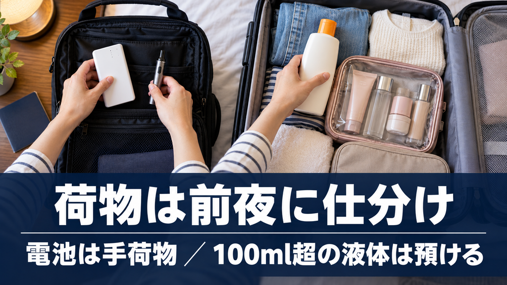 手荷物パッキングの注意点