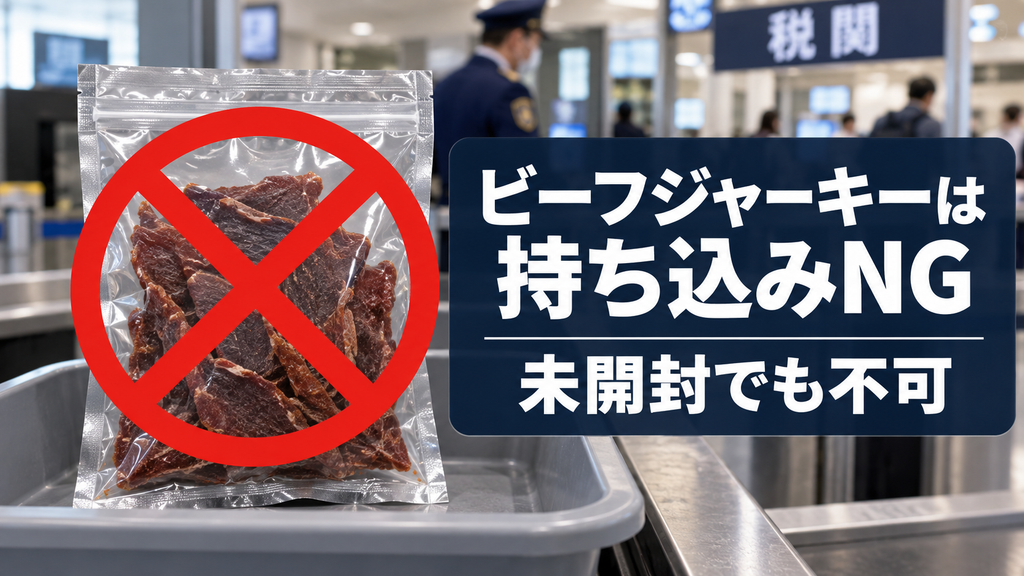 ビーフジャーキーは持ち帰りNG!