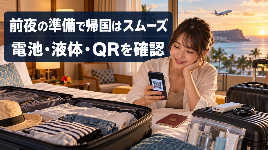 前夜の準備でスムーズに帰国
