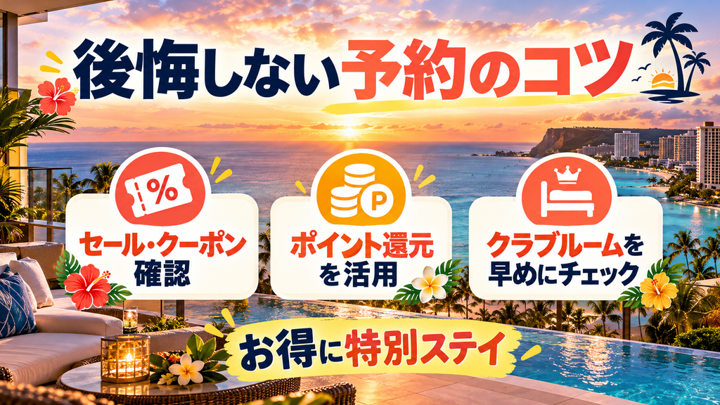 後悔のないグアム旅行にするための予約のコツ