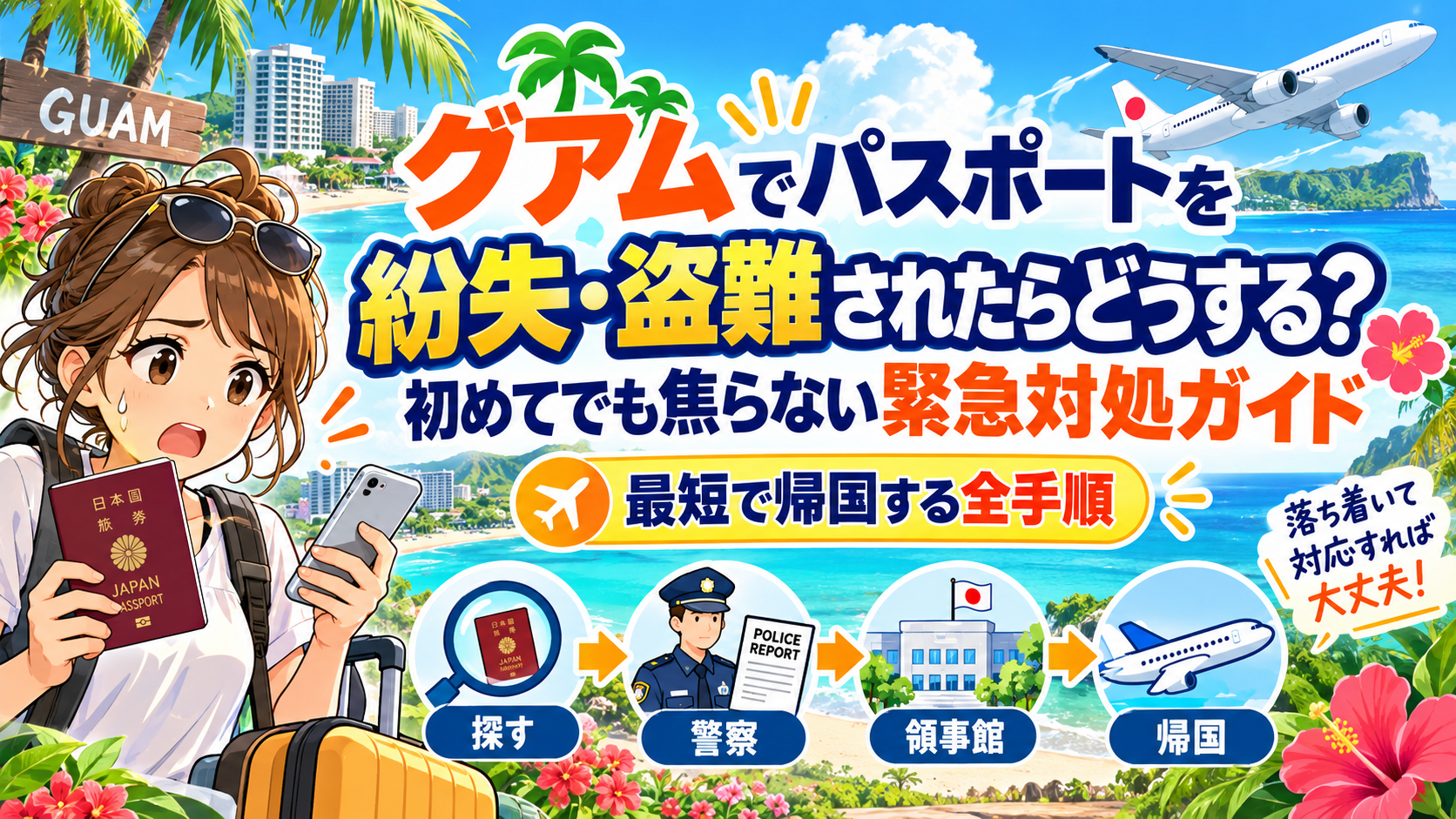 グアムでパスポートを紛失・盗難されたらどうする?
