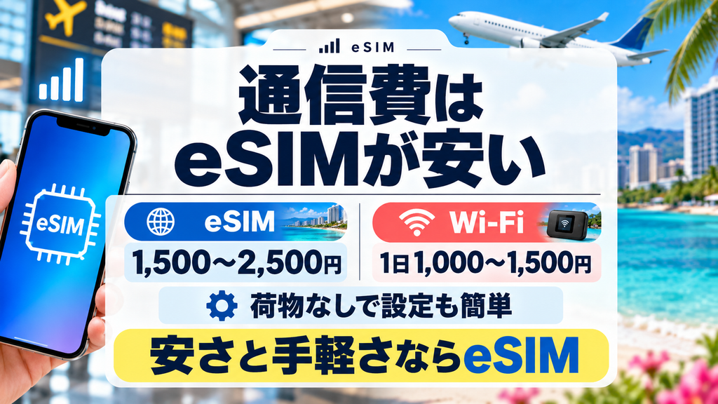 通信費はWi-Fiレンタルではなく「買い切り型eSIM」を選ぶ