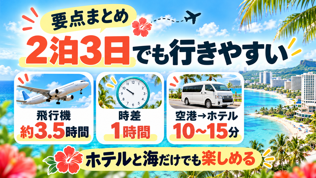子連れグアム旅行が2泊3日に最適な3つの理由
