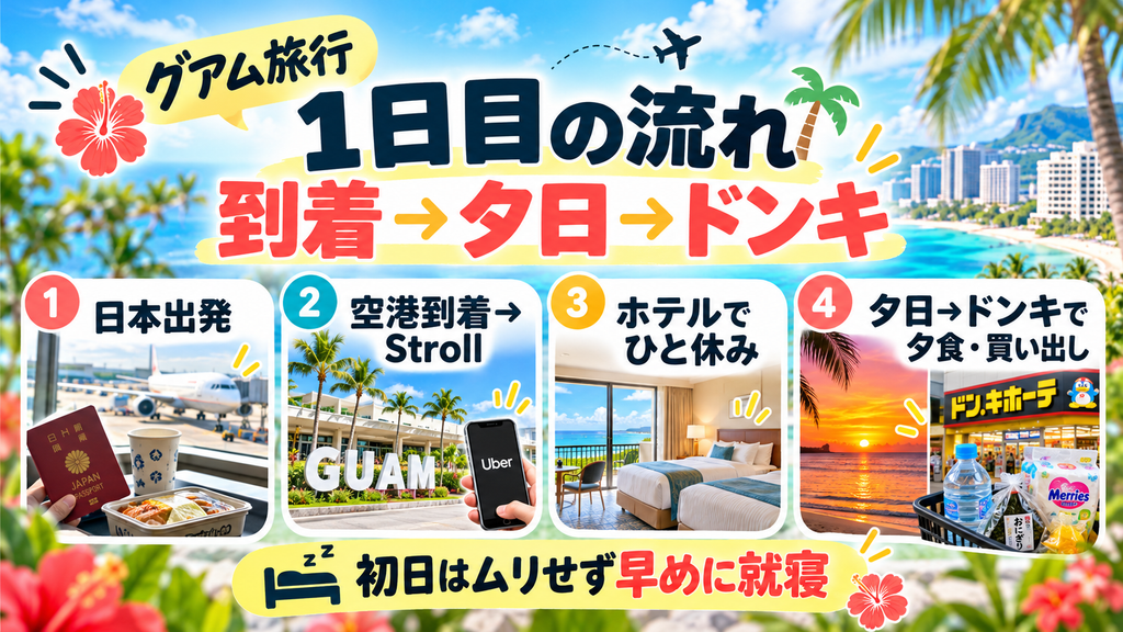1日目:到着→夕日→ドンキ