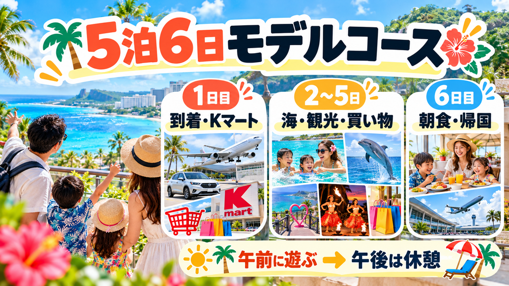 【5泊6日モデルコース】子連れグアムを満喫する日別スケジュール