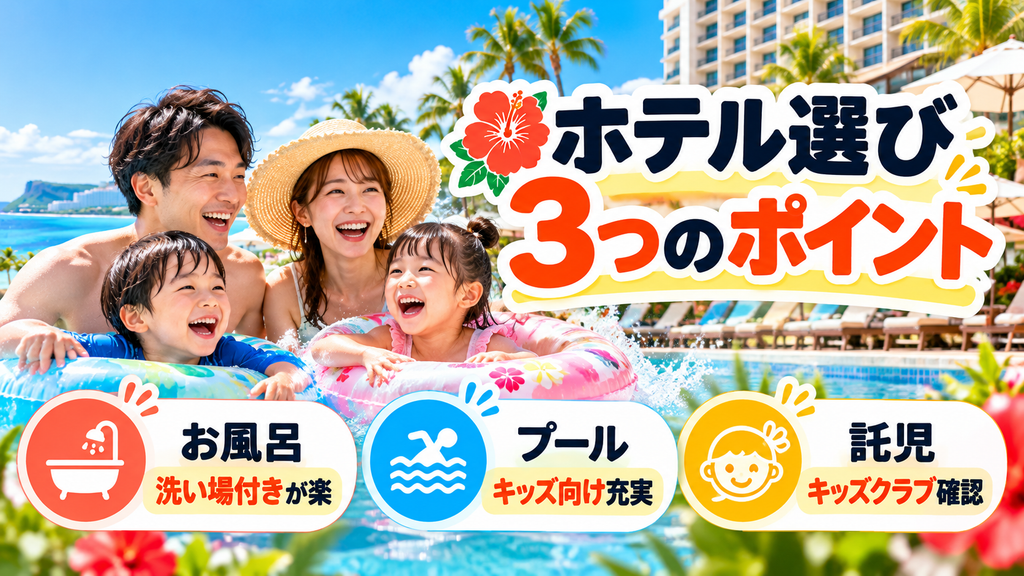 子連れ目線で選ぶ！ホテルの3大チェックポイント（お風呂・プール・託児）