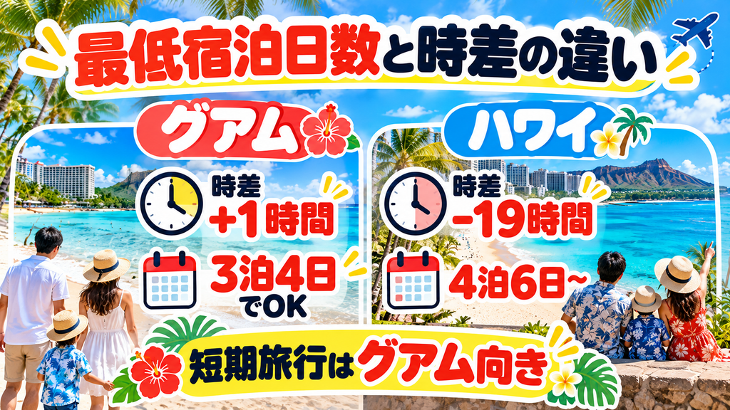 最低宿泊日数と時差の違い