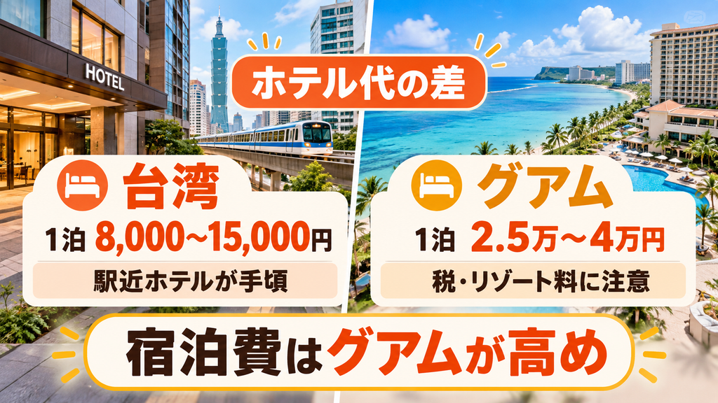 ホテル宿泊費の差
