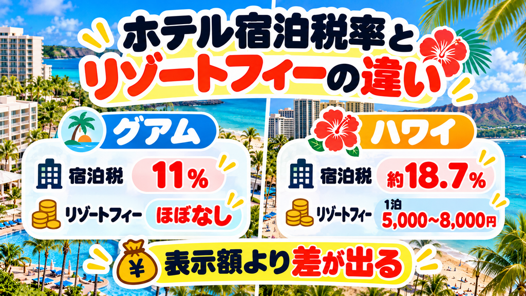ホテル宿泊税率とリゾートフィー