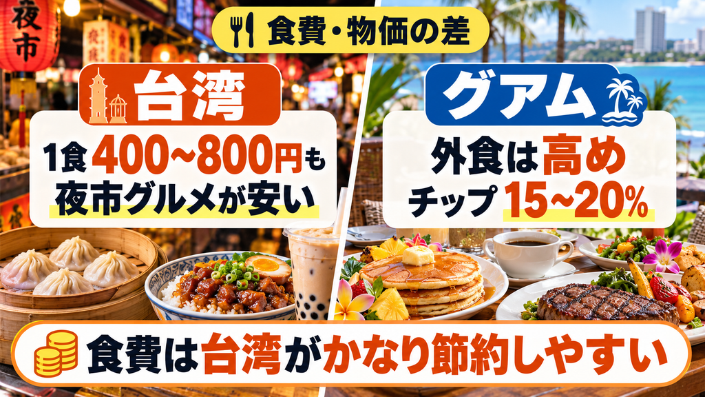 現地物価と食費の差