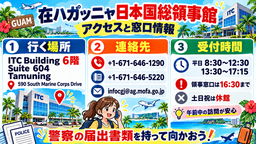 在ハガッニャ日本国総領事館のアクセスと窓口