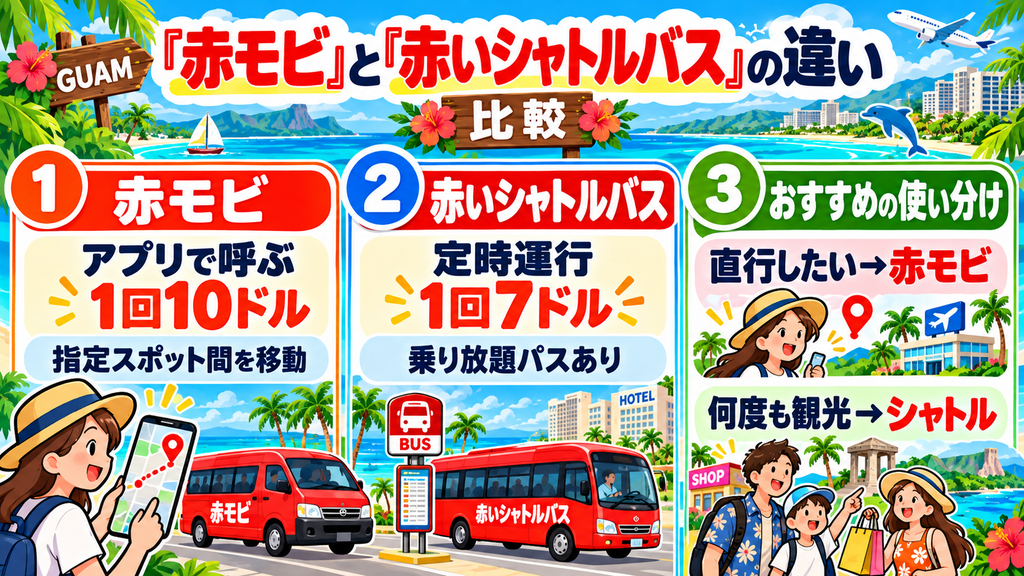 「赤モビ」と「赤いシャトルバス」の違い