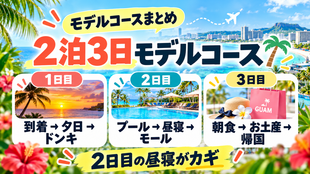 子連れグアム2泊3日モデルコース!