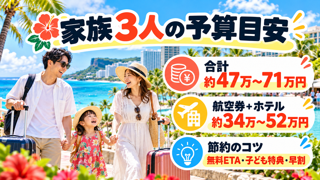 子連れグアム4泊5日の費用目安はいくら？