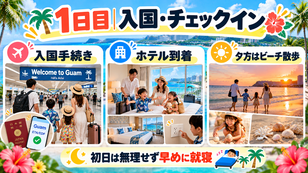 1日目：入国・ホテルチェックイン＆浅瀬ビーチでリラックス