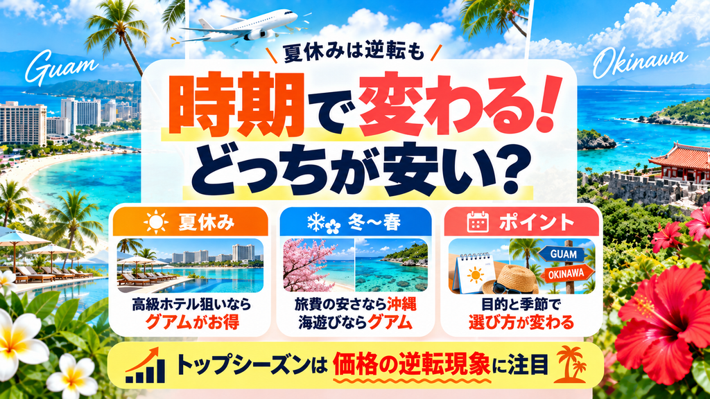 時期・シーズン別でどっちが安い?夏休みに起きるグアムと沖縄の「逆転現象」