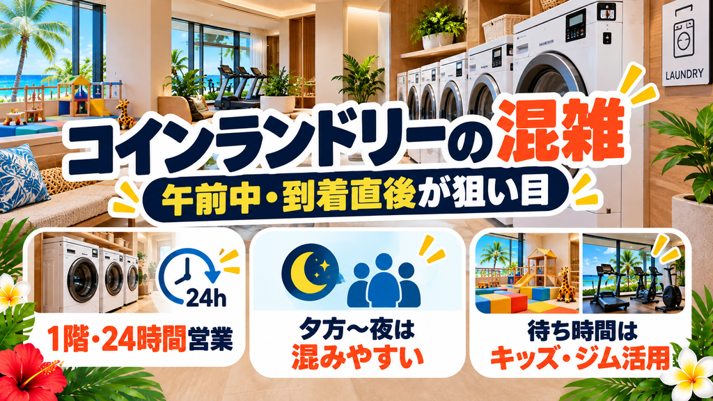 コインランドリーの混雑|午前中やチェックイン直後の利用が狙い目
