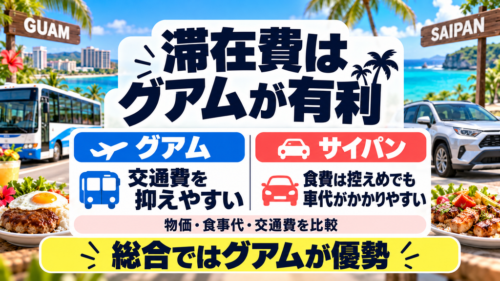 現地の物価と食事代・交通費を比較!滞在費用を安く抑えられるのはどっち?