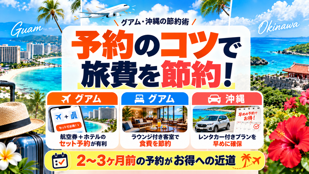 グアム・沖縄の旅行費用を格安に抑える予約のコツ&節約術