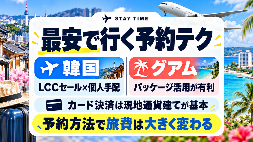 グアムと韓国の旅費を最安にする予約テクニック&安く行く裏ワザ