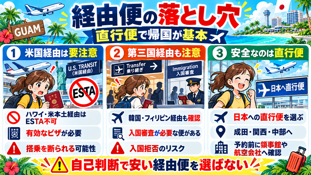 経由便の落とし穴