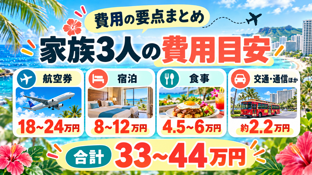 子連れグアム2泊3日の総額目安