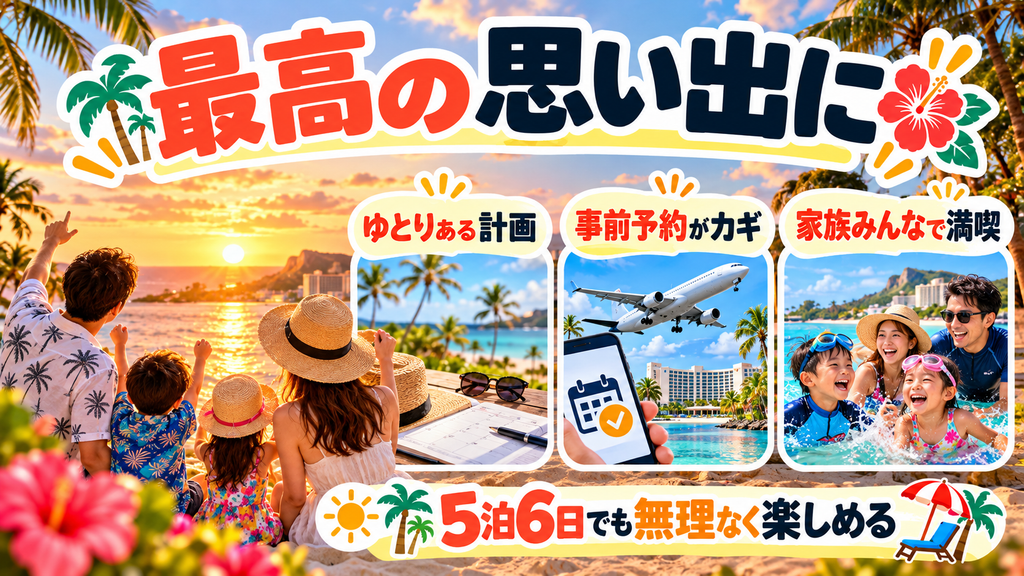 子連れグアム5泊6日は事前予約とゆとりある計画で最高の思い出に!