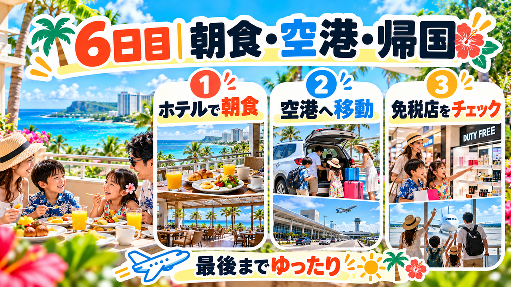 6日目|ホテルでゆったり朝食&免税店を覗いて帰国