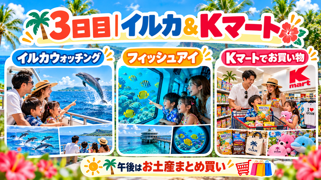 3日目：午前イルカウォッチング＆午後Kマートで爆買い