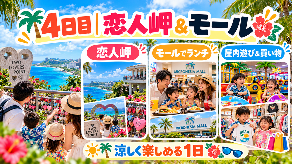 4日目：恋人岬ドライブ＆マイクロネシアモールで涼しく楽しむ