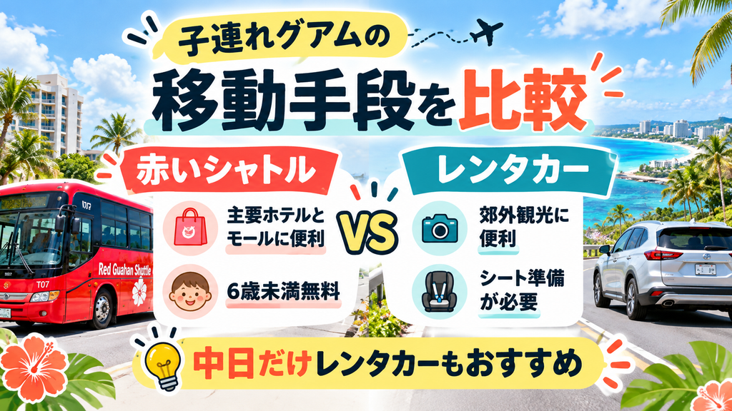 子連れグアムの移動手段はどっち?
