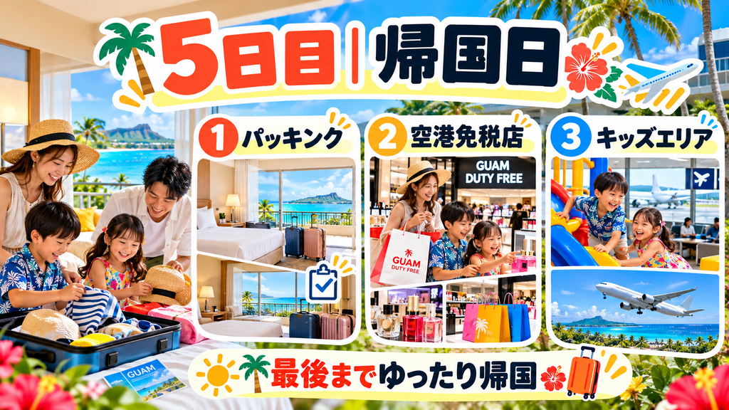 5日目：ホテルチェックアウト＆空港免税店でお土産探し・帰国