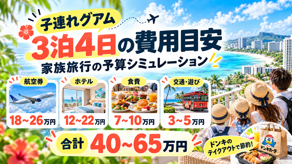 子連れグアム3泊4日の費用目安はいくら?