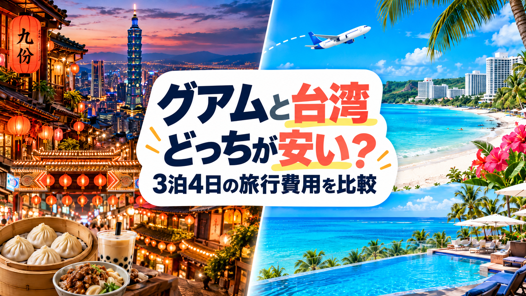 グアムと台湾どっちが安い?
