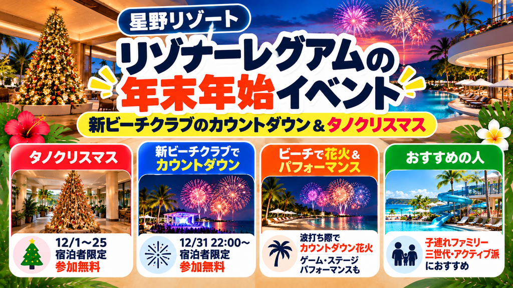 星野リゾート リゾナーレグアムの年末年始イベント